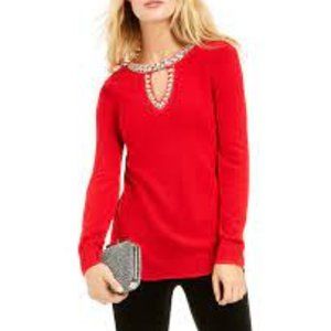 INC International Concepts Embellished Sweater NWT